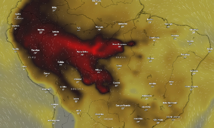 Rondônia teve mais de 4.500 focos de incêndio em agosto desse ano; aumento foi de 163% comparado a 2023