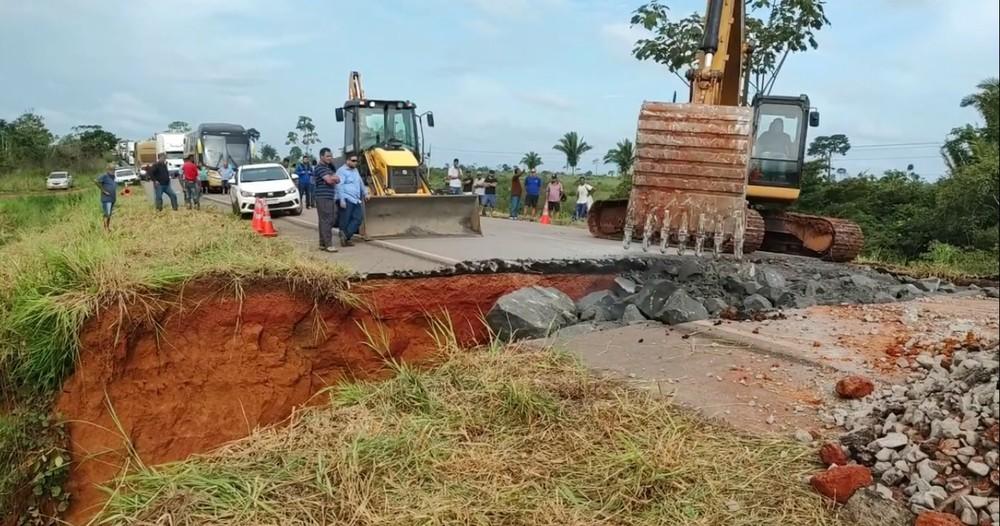 Trecho da BR-364 em Extrema é liberado para o tráfego após 48 horas