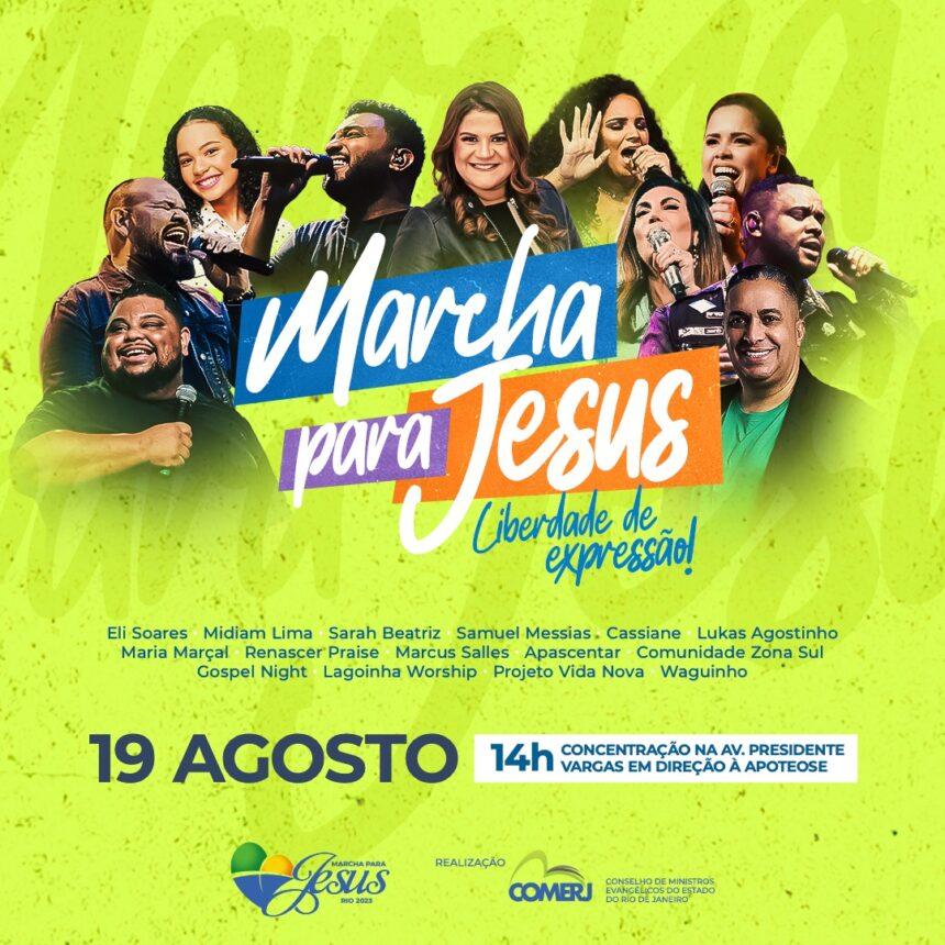 Marcha Para Jesus acontece dia 19 de agosto no Rio de Janeiro