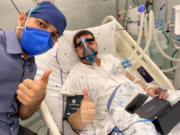 Marcos Rocha, governador de RO, posta foto no hospital após mal súbito: ‘tive um piripaque, mas já estou bem’